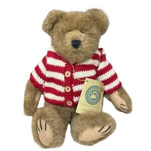 Boyds Bears Bearwear Waldo Bearsworth #912045 11" Jointed Plush w Tags Red White